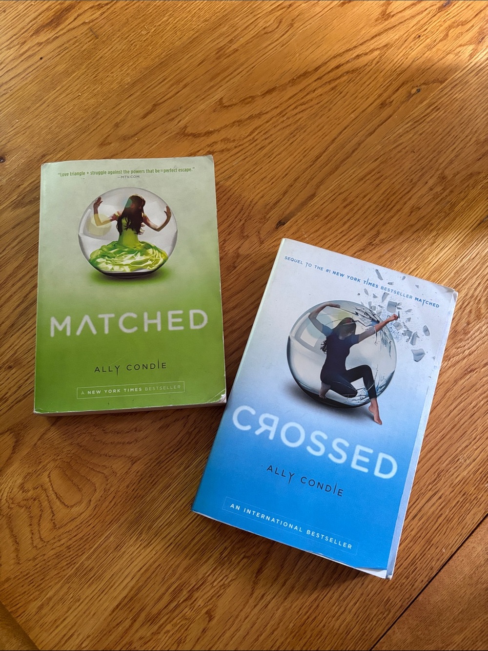 Matched & Crossed Paperback Book Set - Green and Blue
